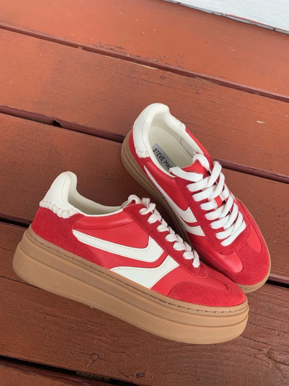 Steve Madden Dodge Platform Sneakers with White Accent
